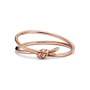 Tiffany & Co. Браслет Knot Double Row Hinged Bangle Rose Gold - фото 1