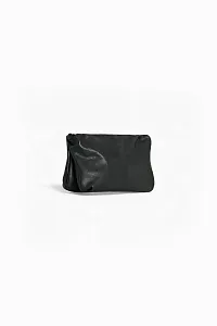 The Row Клатч Large Bourse Clutch Dark Brown из кожи Black - фото 4