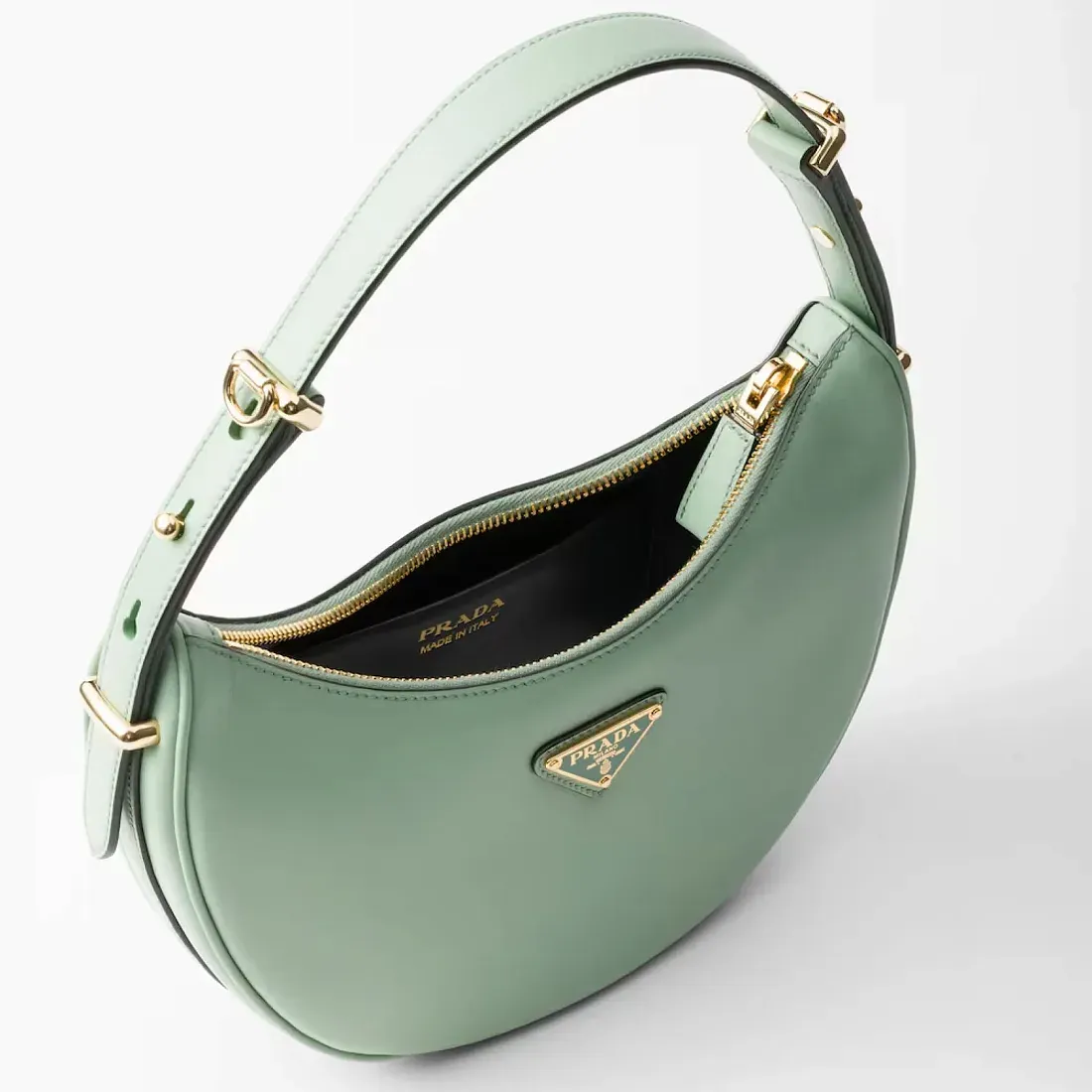 Prada Маленькая кожаная сумка через плечо Arque Aquamarine - фото 4