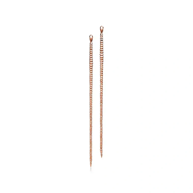 Серьги Tiffany Elsa Peretti Snake Earrings Rose Gold - фото 1