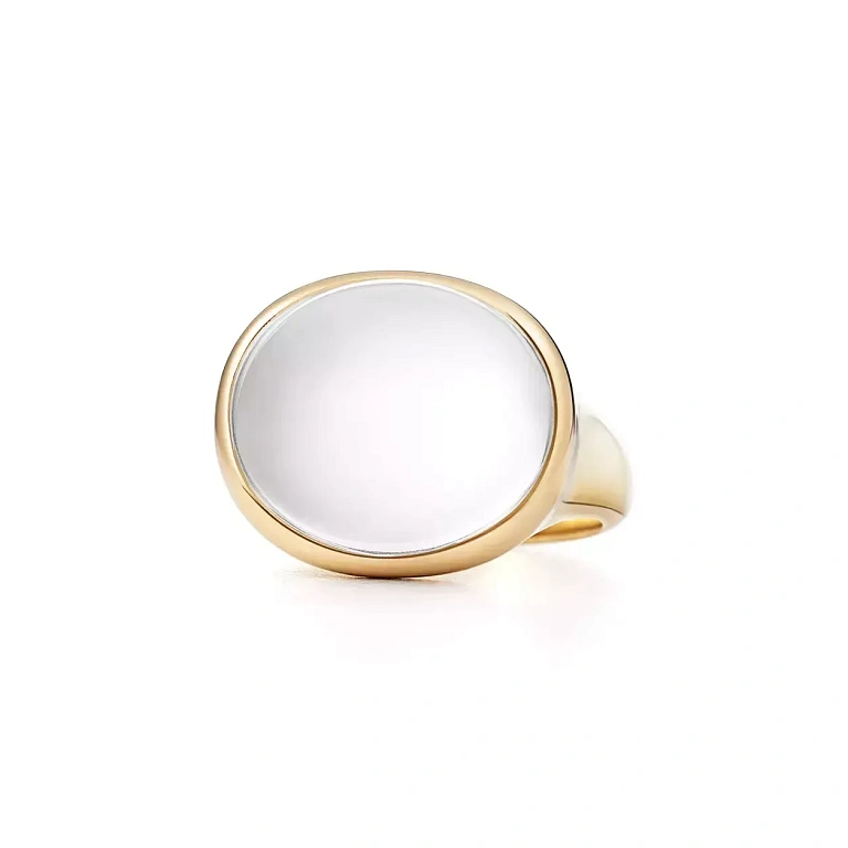 Кольцо Tiffany Elsa Peretti Cabochon Ring Rock Crystal Quartz - фото 1