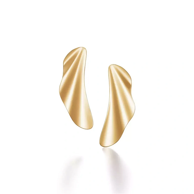 Серьги Tiffany Elsa Peretti High Tide Earrings Yellow Gold - фото 1