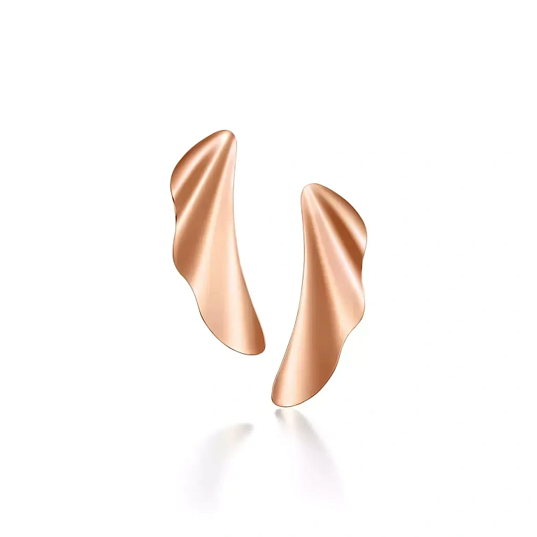 Серьги Tiffany Elsa Peretti High Tide Earrings Rose Gold - фото 1