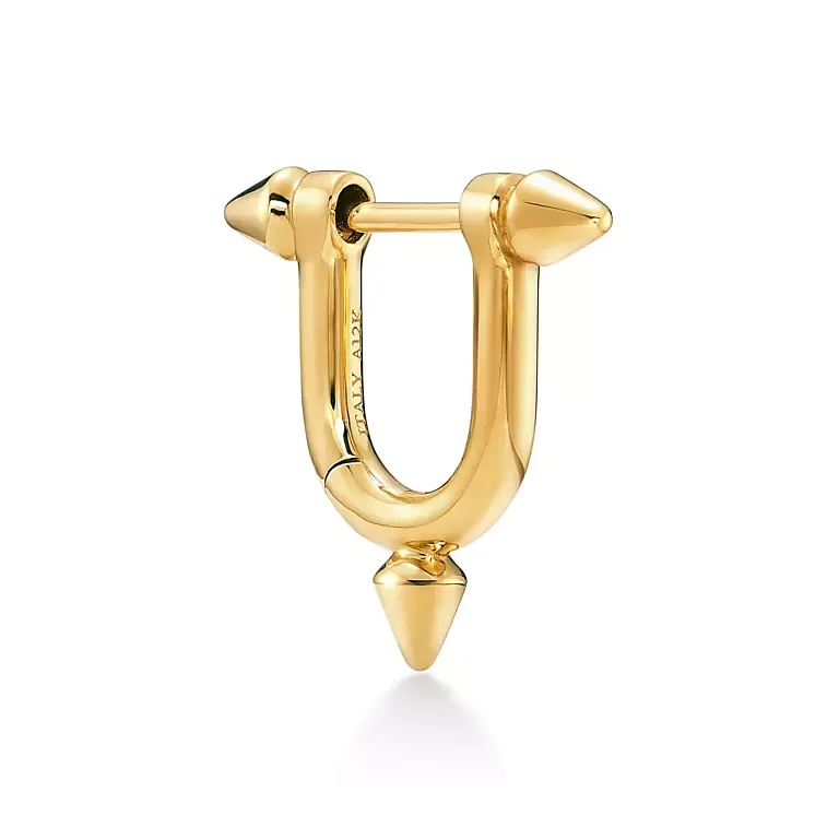 Серьги Tiffany Titan by Pharrell Williams Small Earrings in Yellow Gold Men - фото 1