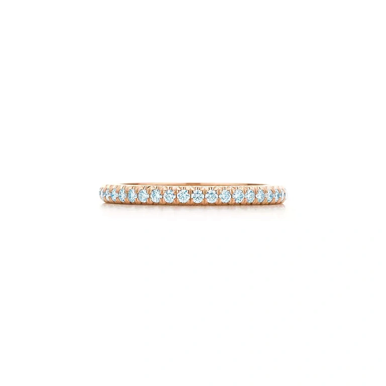 Кольцо Tiffany Soleste Half Eternity Ring Rose Gold - фото 1