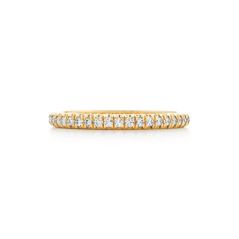 Кольцо Tiffany Soleste Half Eternity Ring Yellow Gold Beryl - фото 1